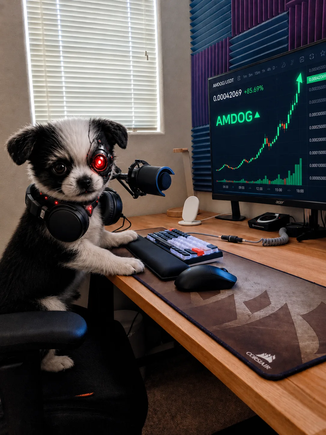 AMDOG at a trading desk